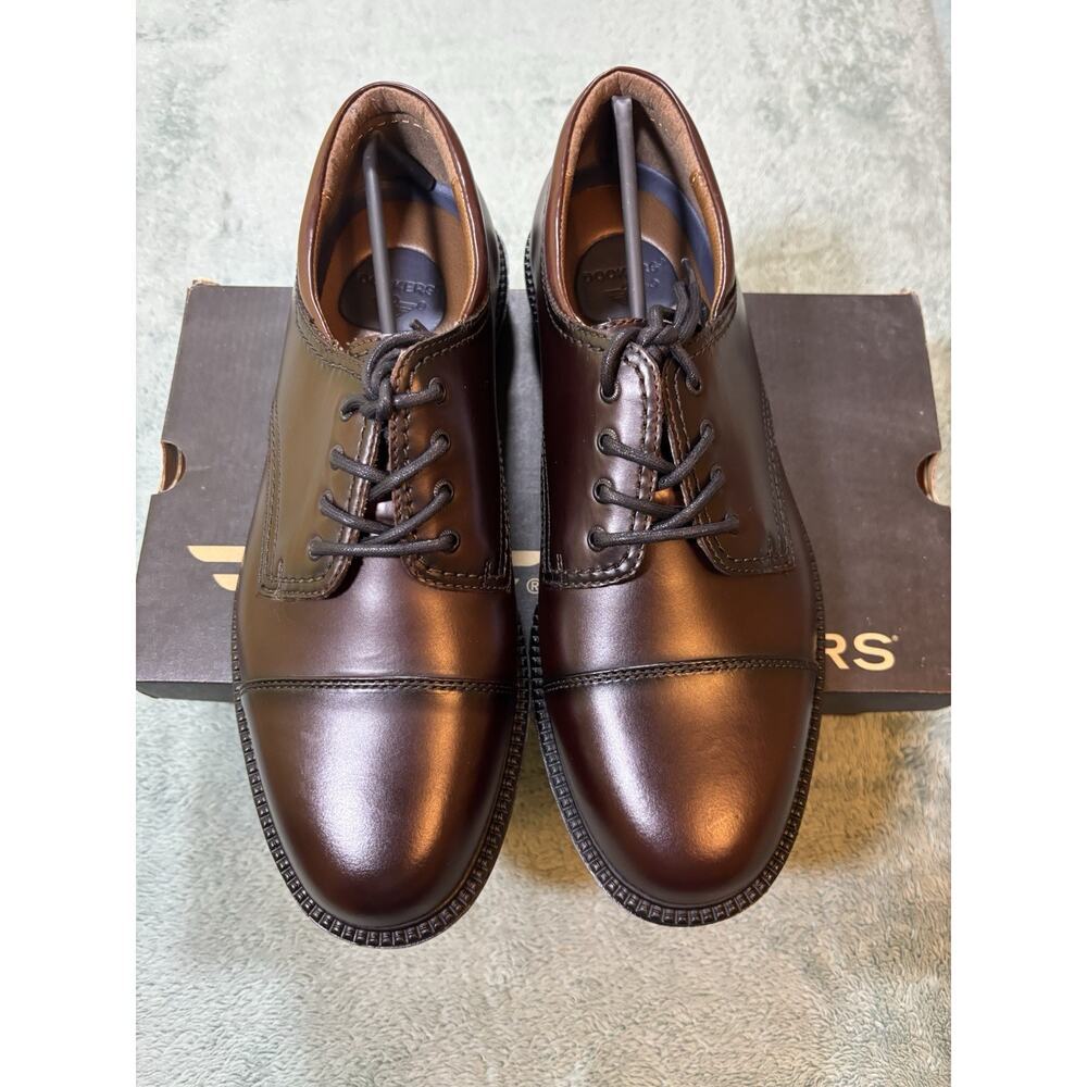 Dockers Gordon Cordovan Brown Leather Cap Toe Oxford Men's Dress Shoes 9.5 M